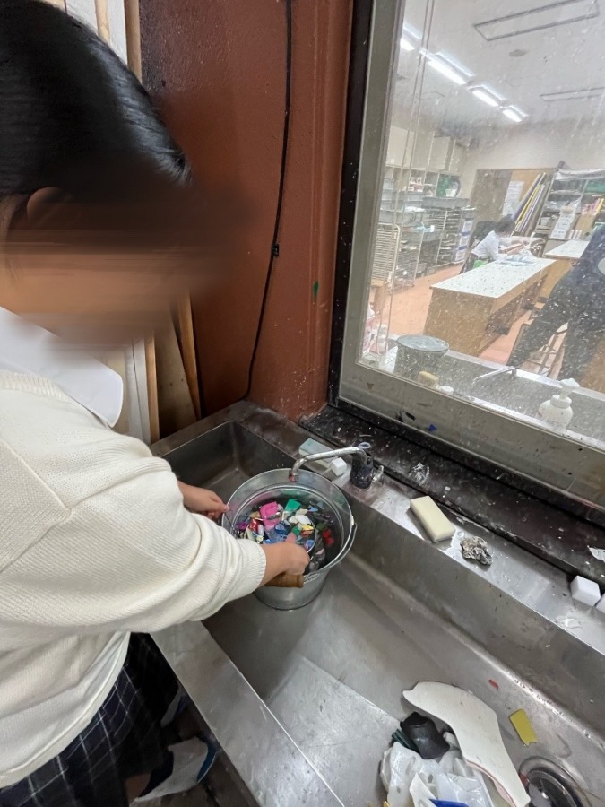 プラスチックゴミを綺麗にしました！