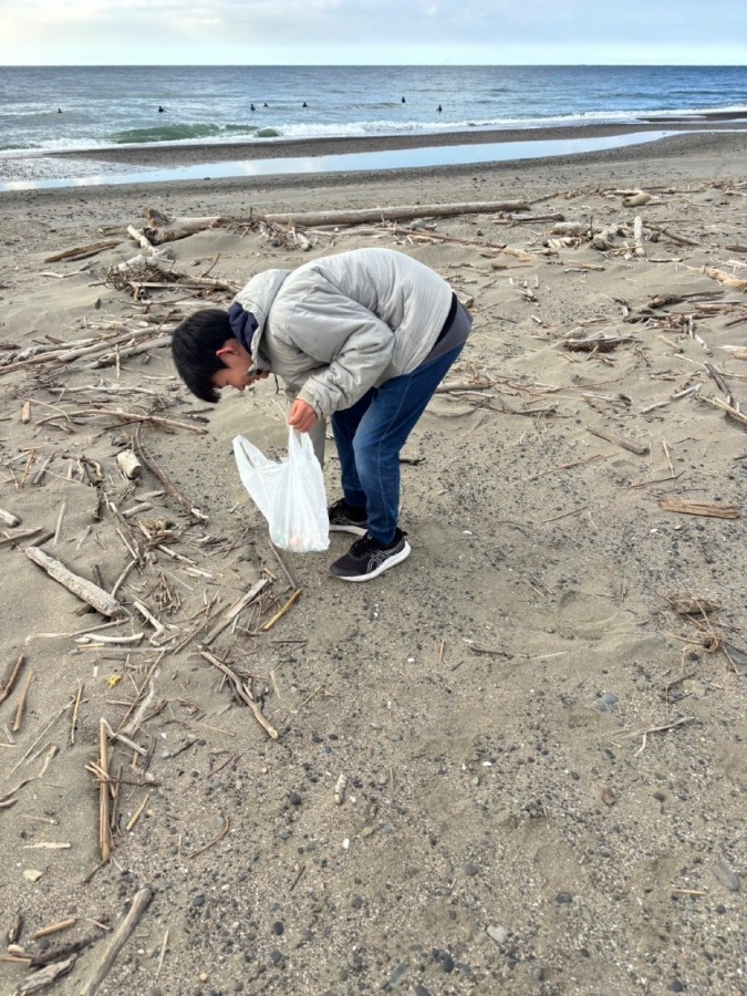 海の清掃　by1年生　in winter
